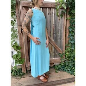 60s Baby Blue Maxi Dress